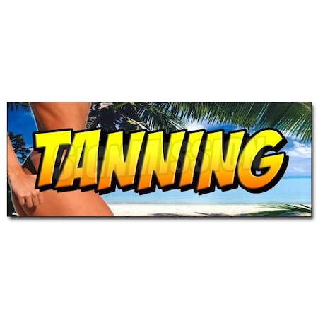Signmission 12in TANNING DECAL sticker tan beauty salon spa bed spray tanned beach lotion, D-12 Tanning D-12 Tanning